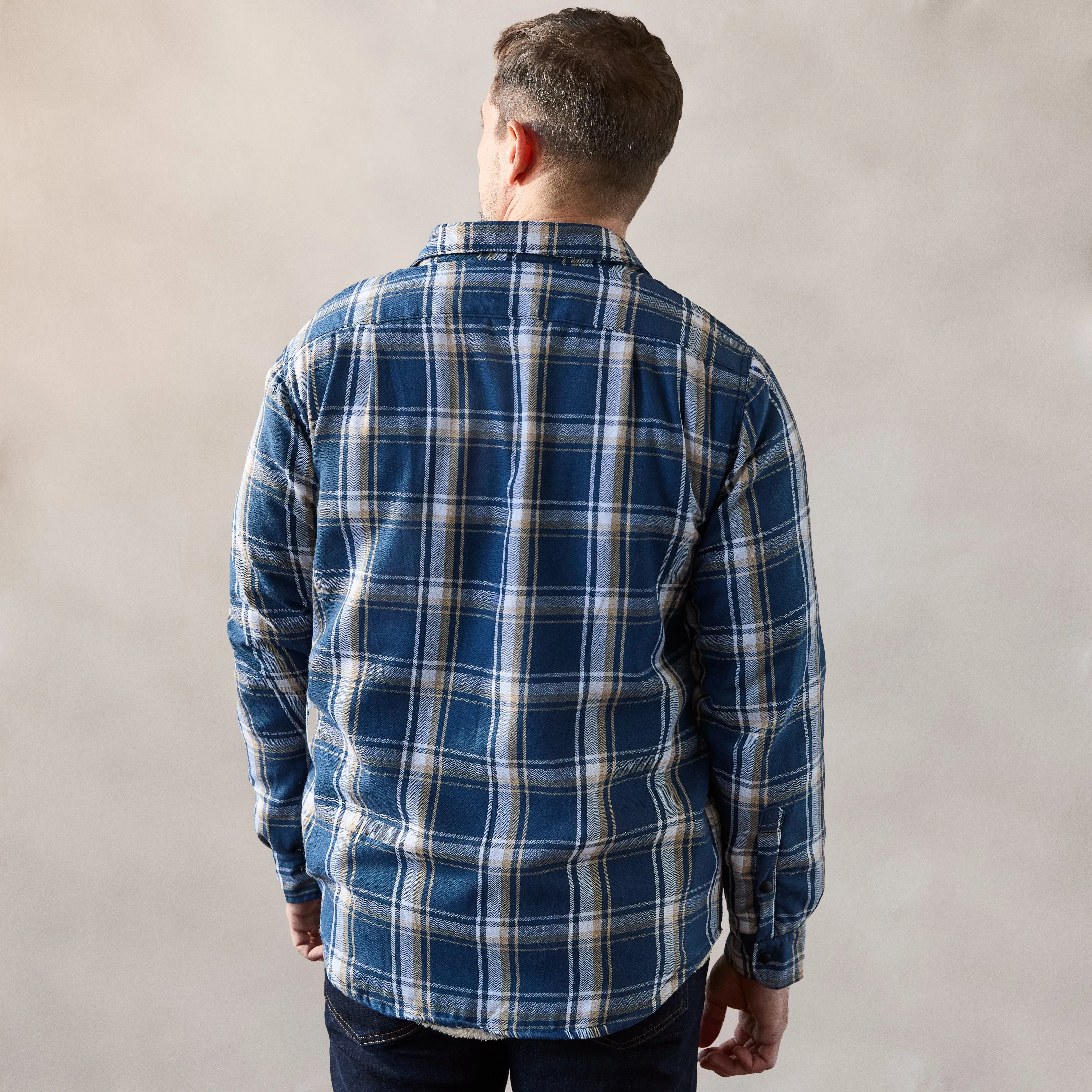 Sherpa Snap Jacket - Navy