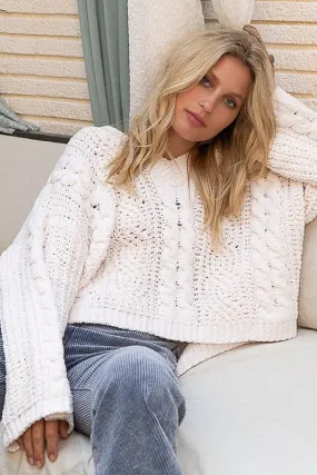 V-neck See through Knitted Sweater