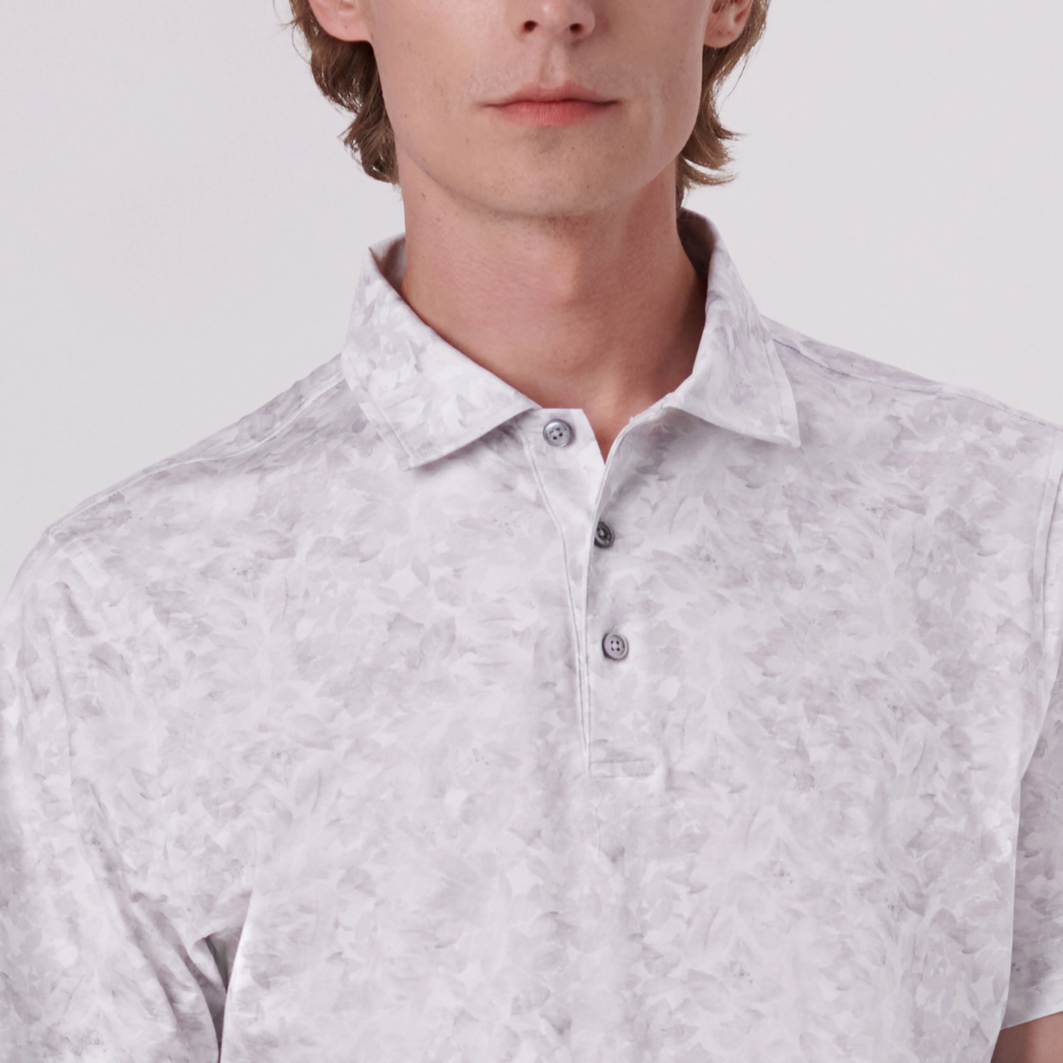 Victor Leaf Print OoohCotton Polo