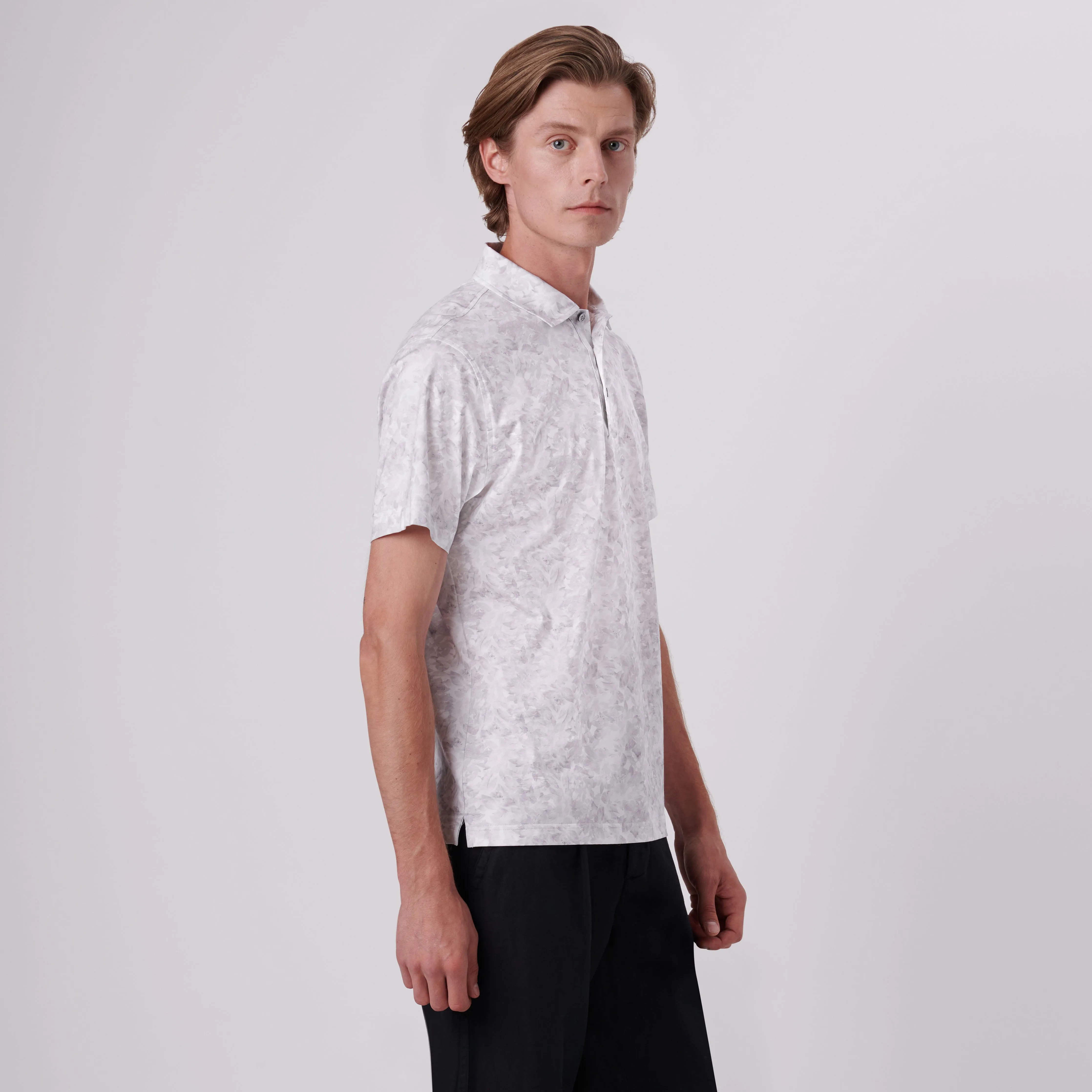 Victor Leaf Print OoohCotton Polo