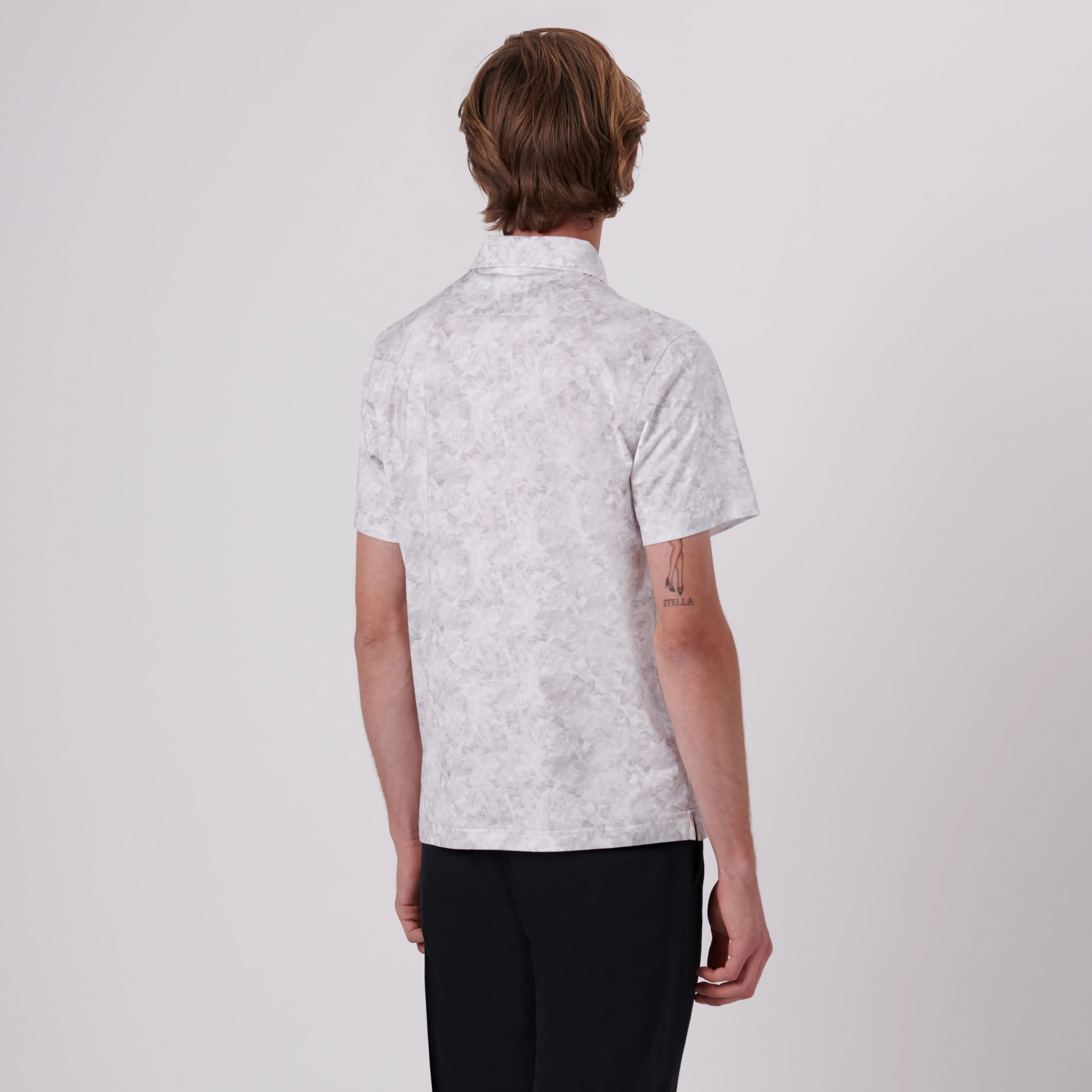 Victor Leaf Print OoohCotton Polo