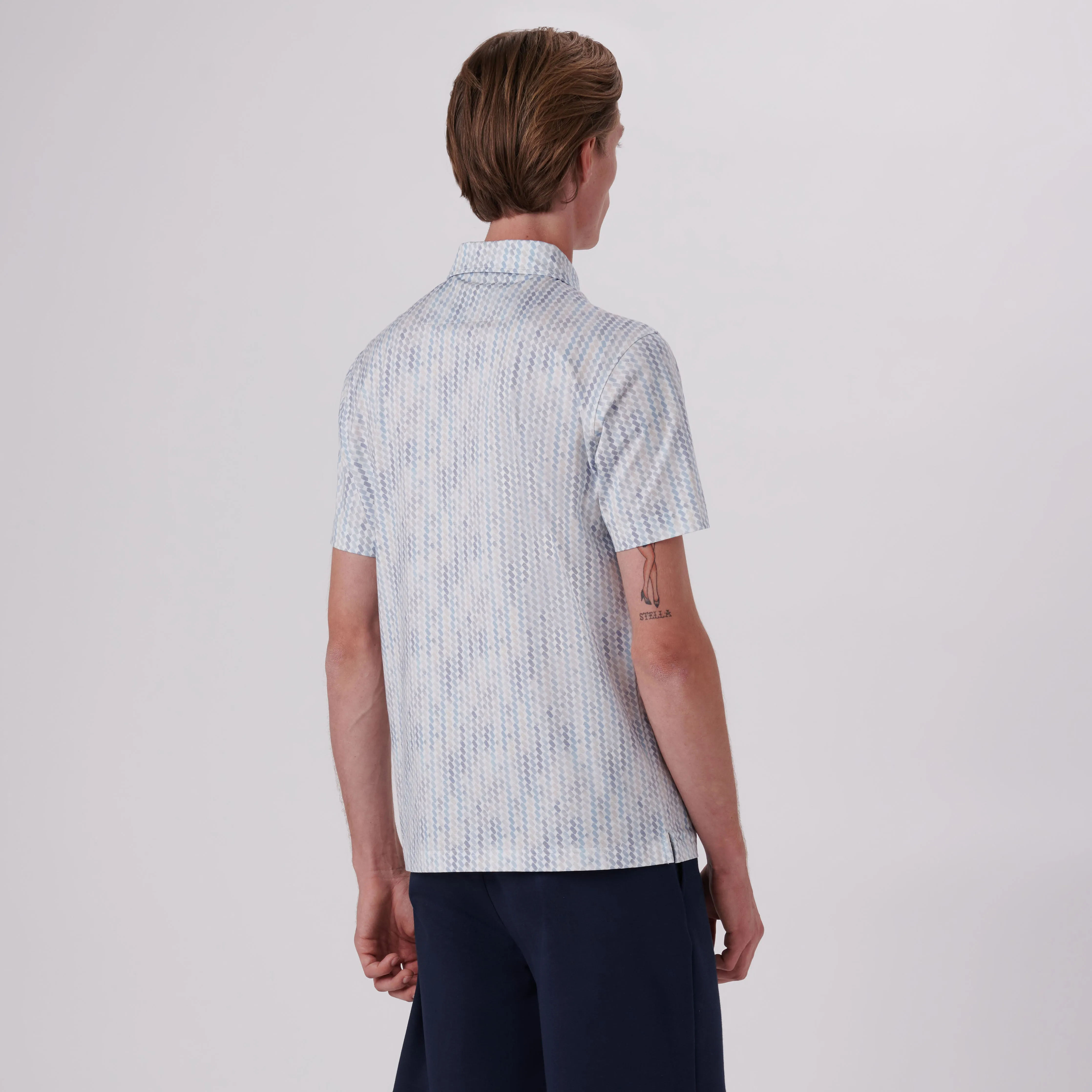 Victor Ribbon Stripe Print OoohCotton Polo