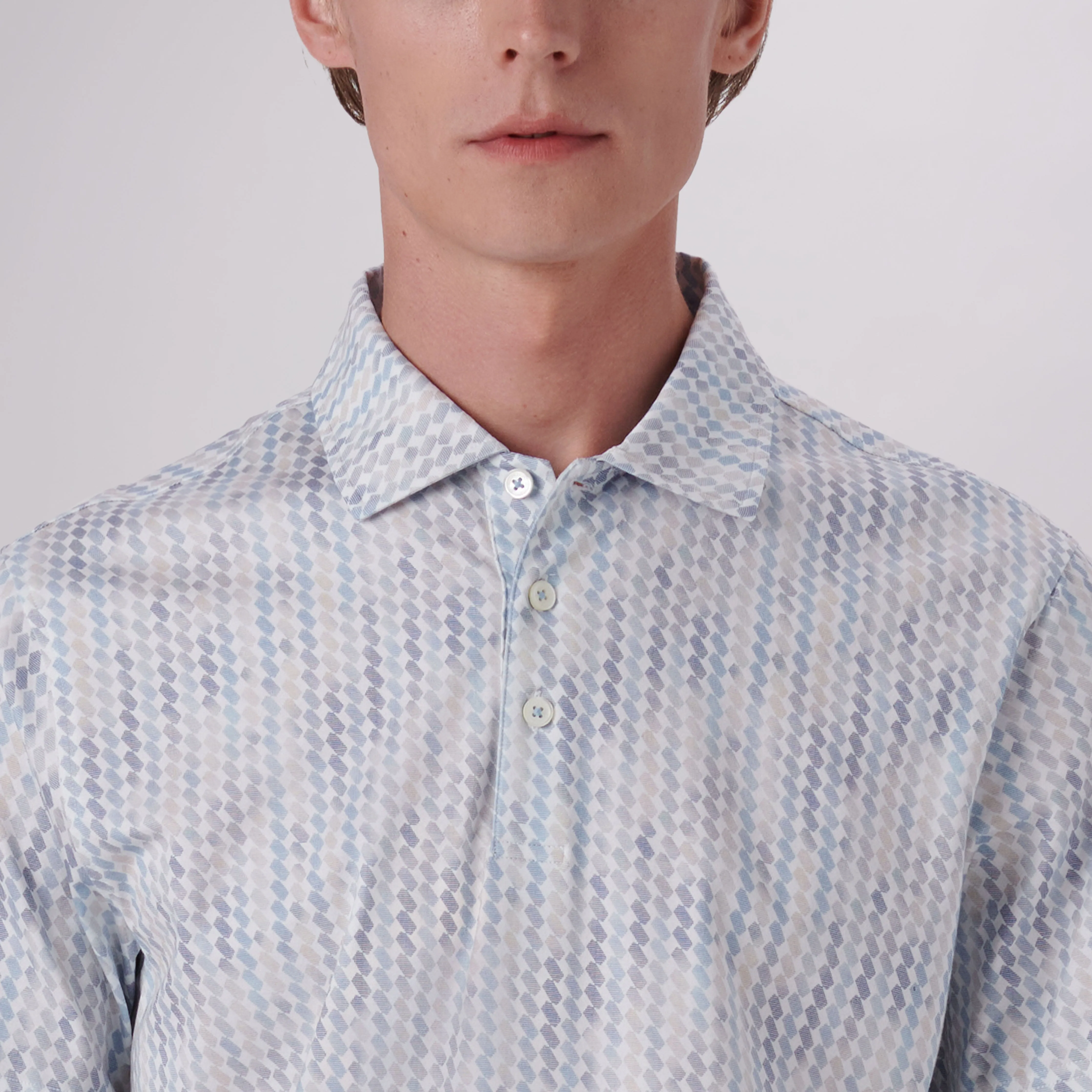 Victor Ribbon Stripe Print OoohCotton Polo