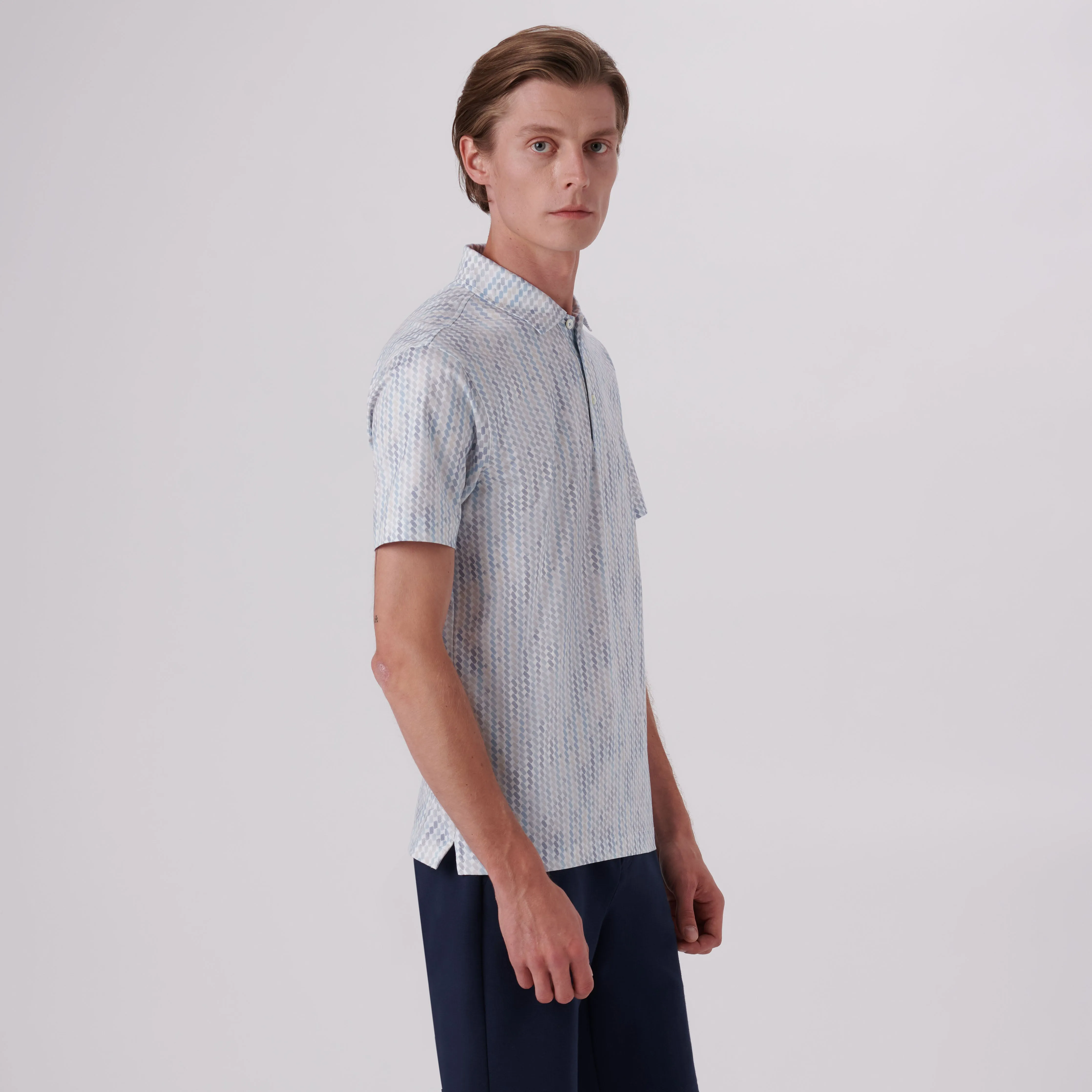 Victor Ribbon Stripe Print OoohCotton Polo