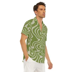 Vintage 70s style shirt, Retro Shirt Men, Green Groovy Shirt Men, Hippie Shirt Men, Men's Green shirt, 70s Shirt Men, 70s inspired shirt