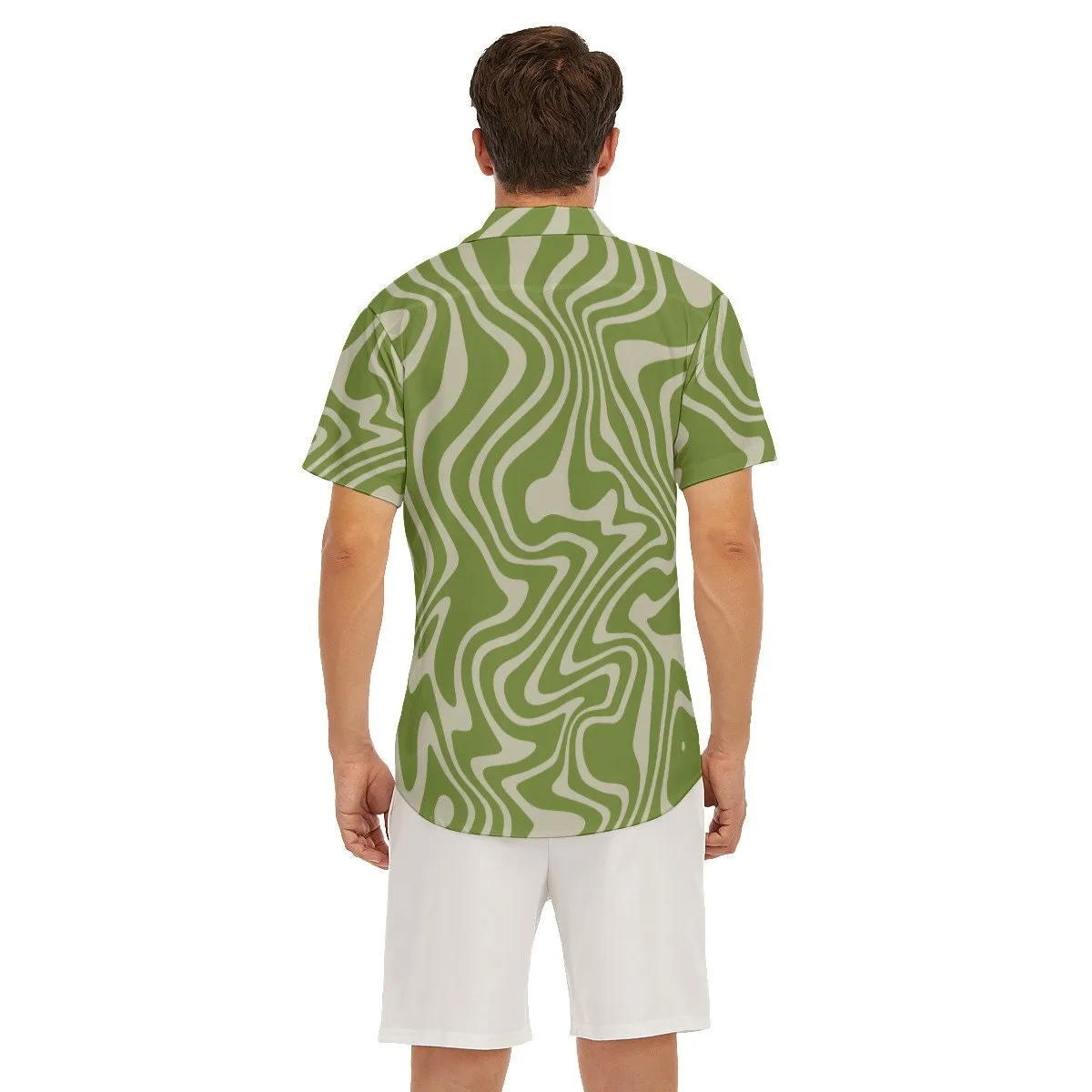 Vintage 70s style shirt, Retro Shirt Men, Green Groovy Shirt Men, Hippie Shirt Men, Men's Green shirt, 70s Shirt Men, 70s inspired shirt