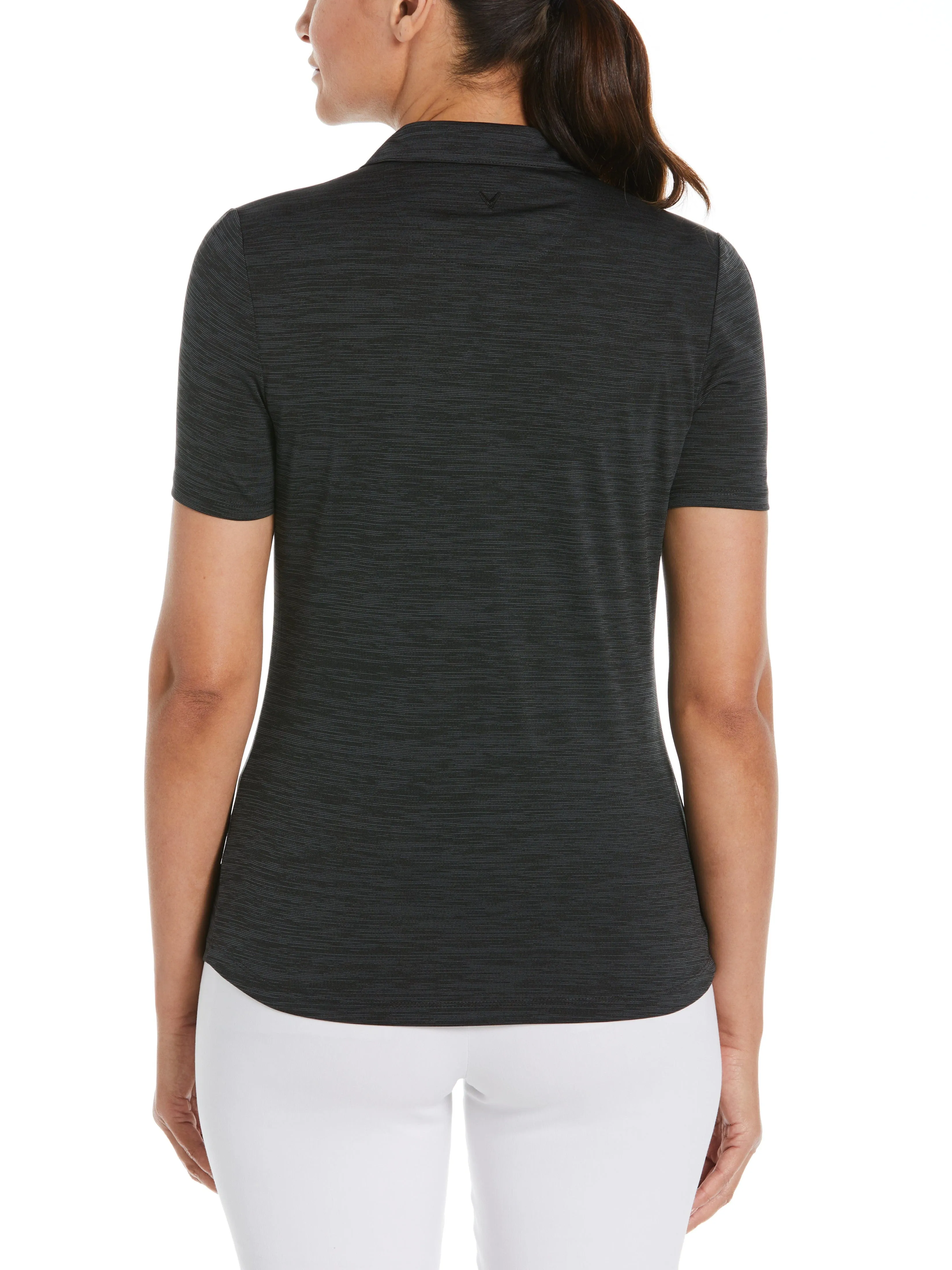 Womens Broken Stripe Polo