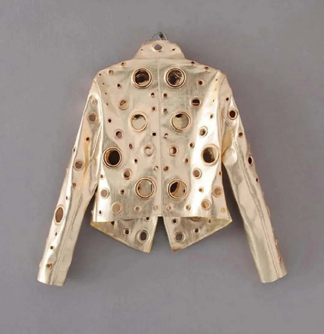 Women's Evelin Cropped Faux Leather Moto Jacket